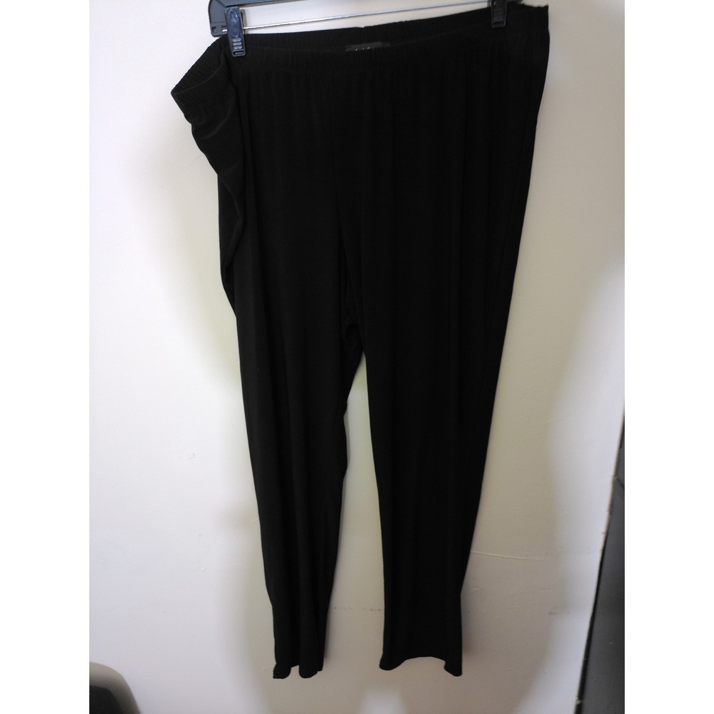 Slinky Brand Pants Men 1X Black Stretch Jersey Elastic Waist Minimalist 2032